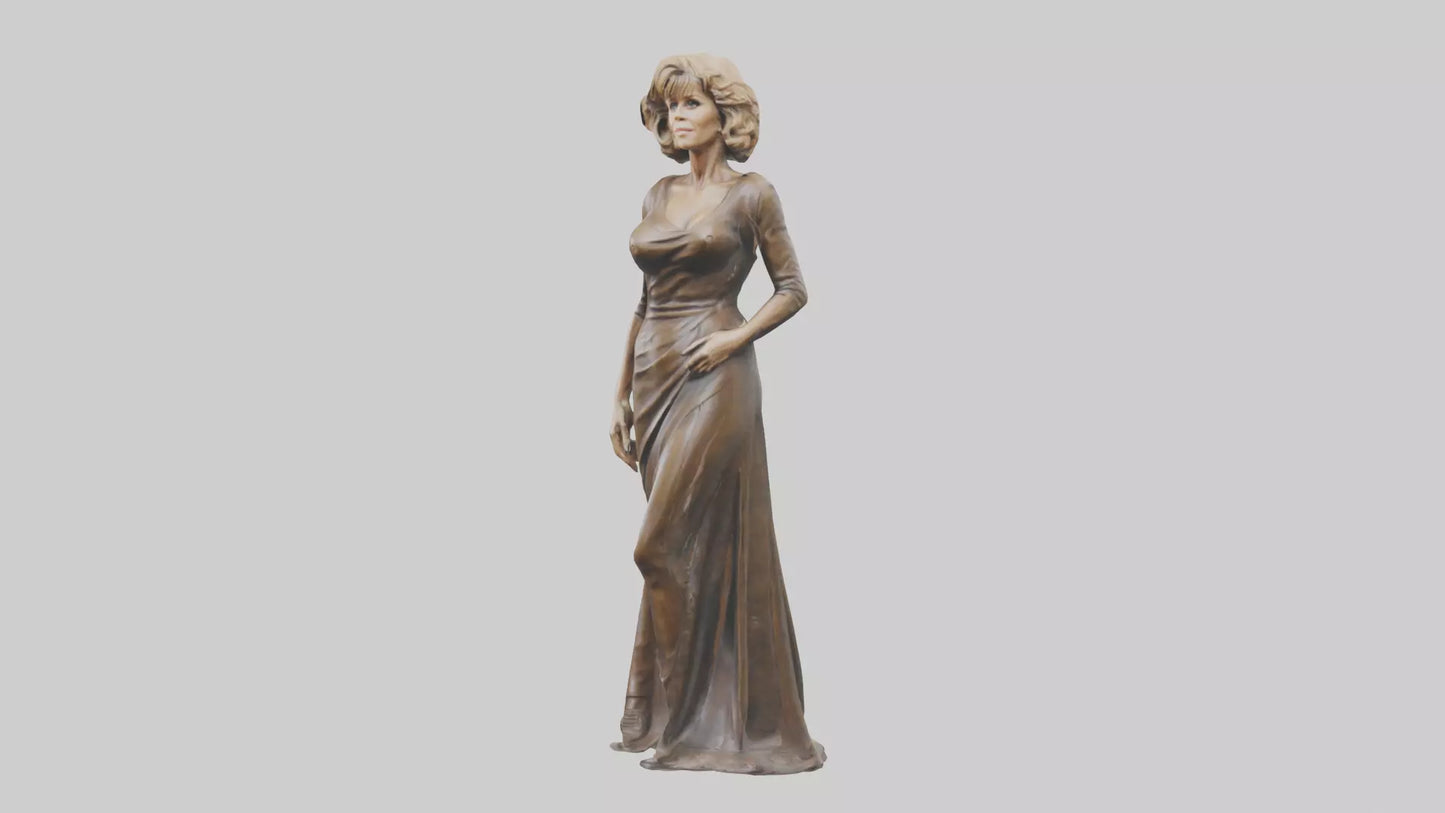 Jane Fonda statue model VR / AR / low-poly