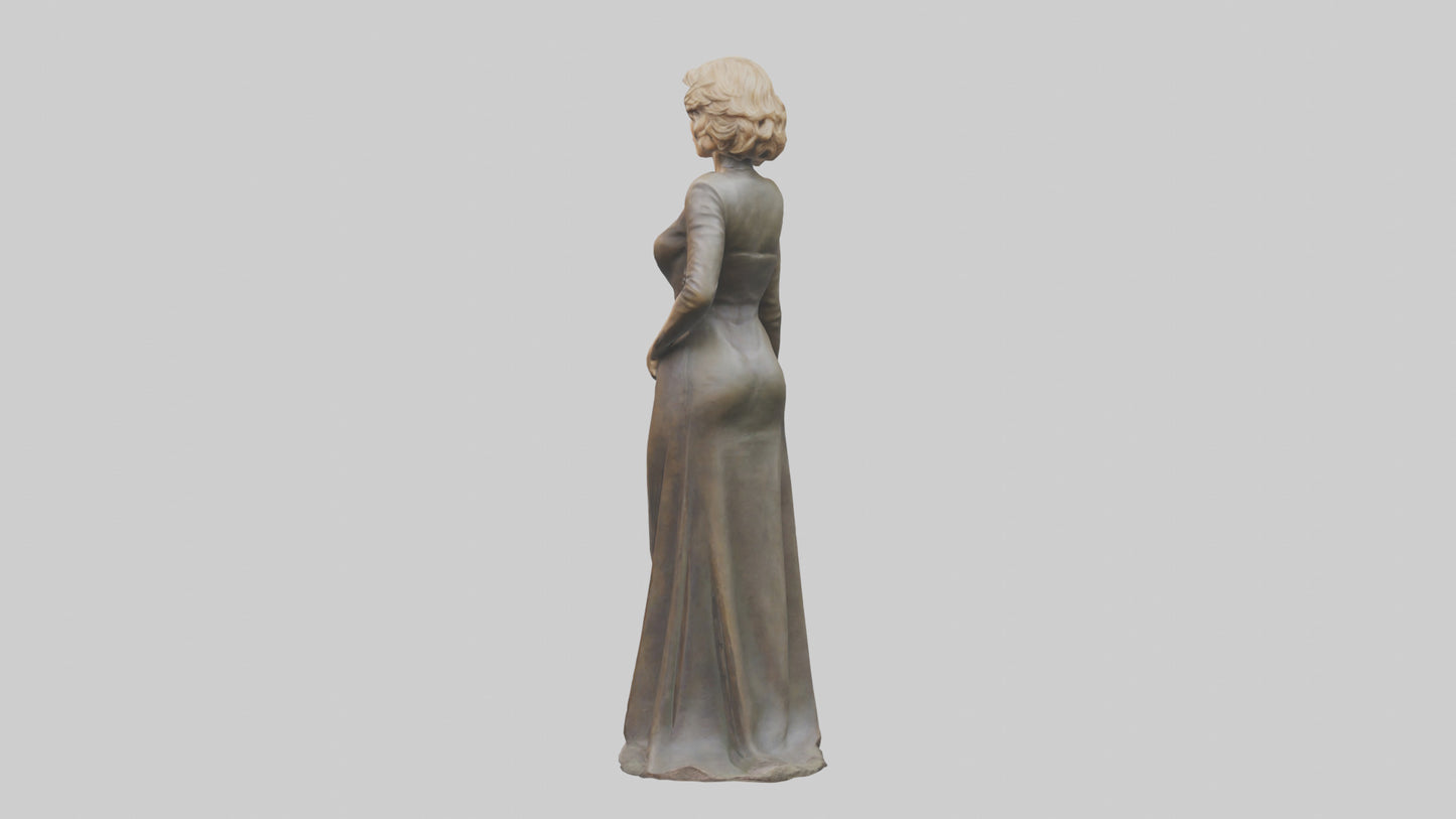 Jane Fonda statue model VR / AR / low-poly