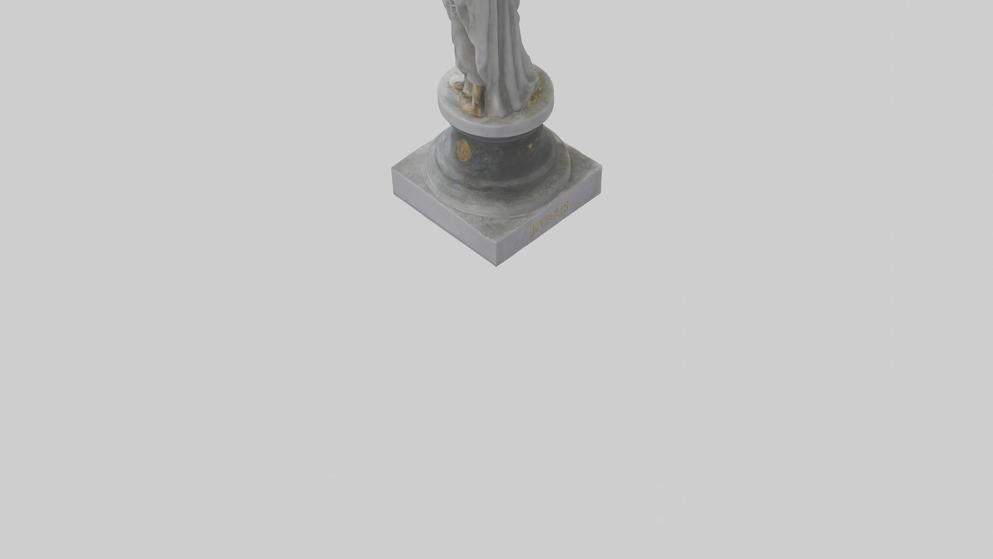 Janus God statue model VR / AR / low-poly