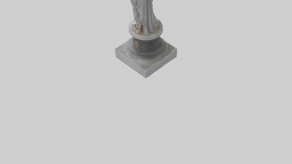 Janus God statue model VR / AR / low-poly