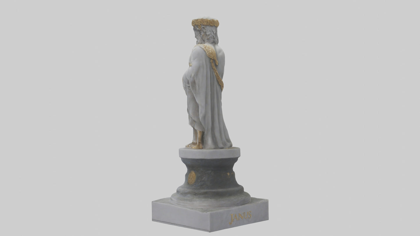Janus God statue model VR / AR / low-poly