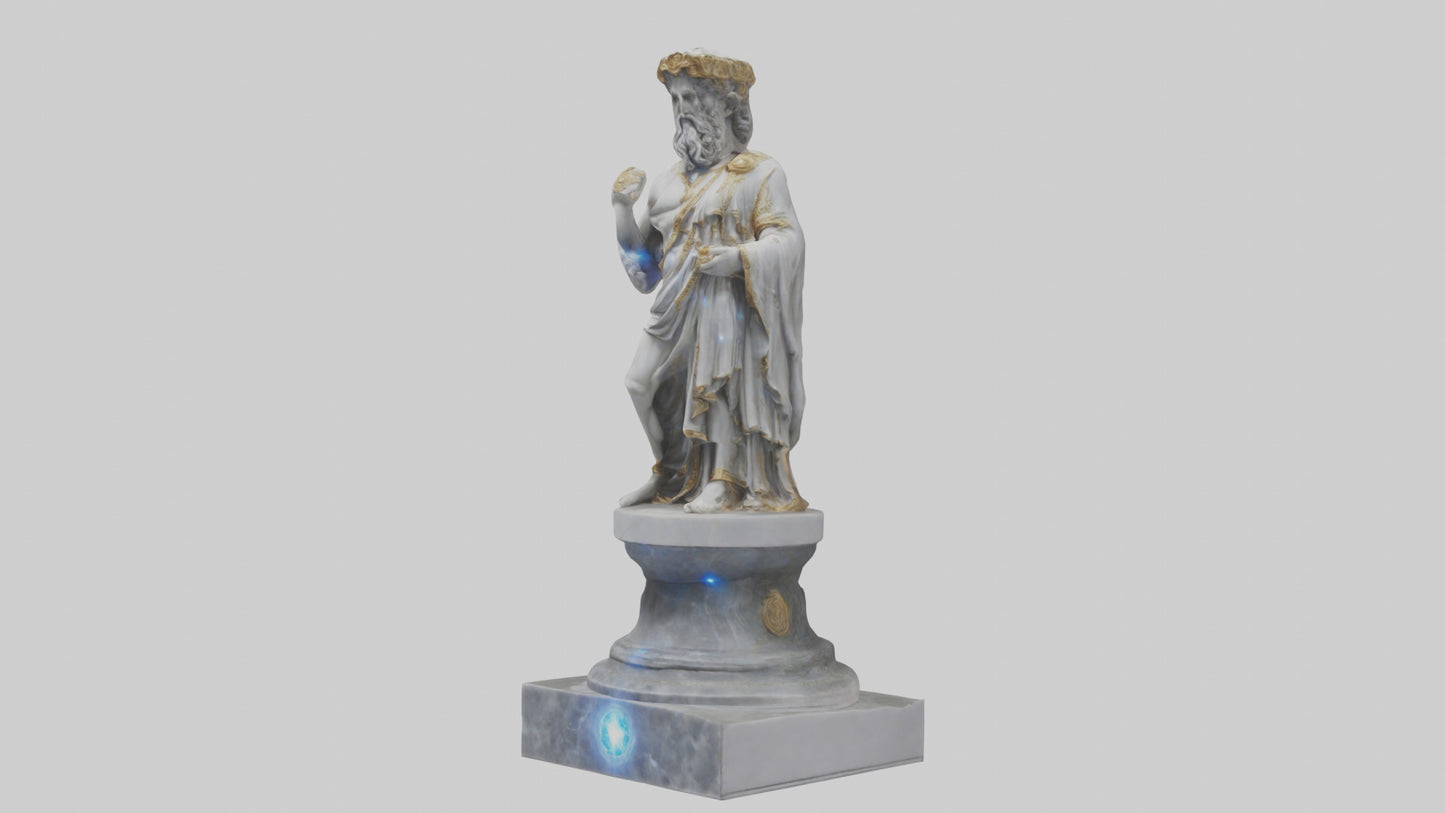 Janus God statue model VR / AR / low-poly
