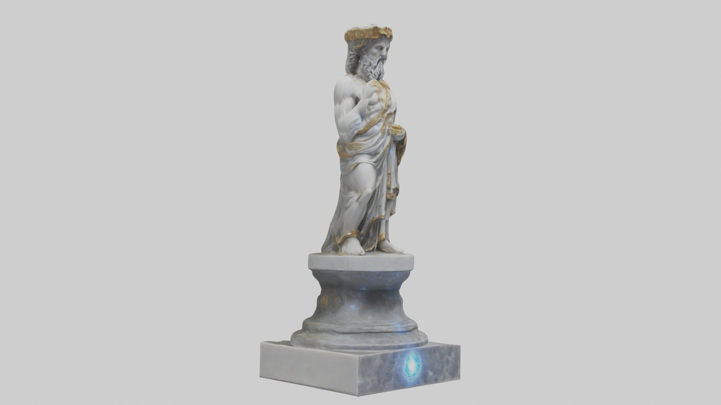 Janus God statue model VR / AR / low-poly