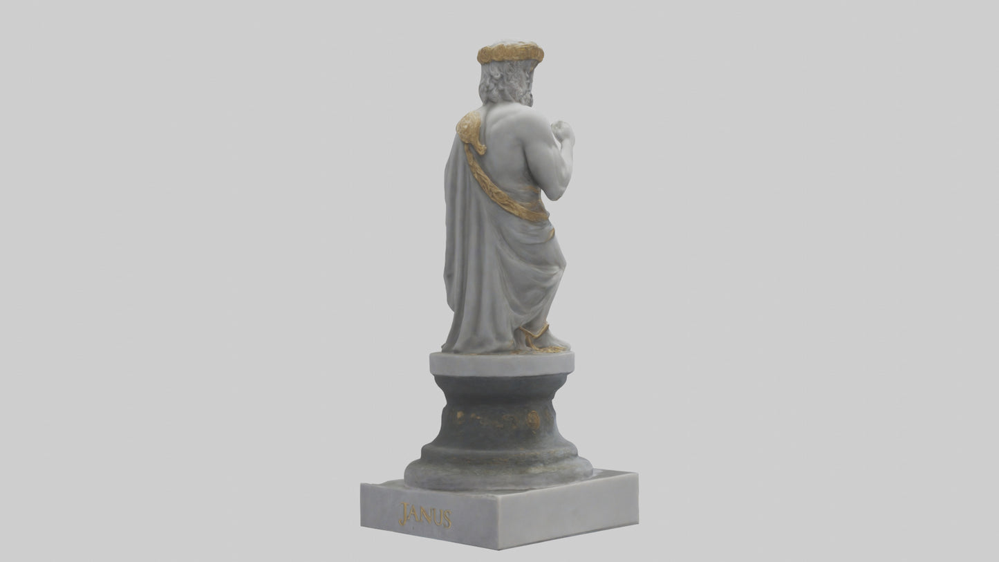 Janus God statue model VR / AR / low-poly