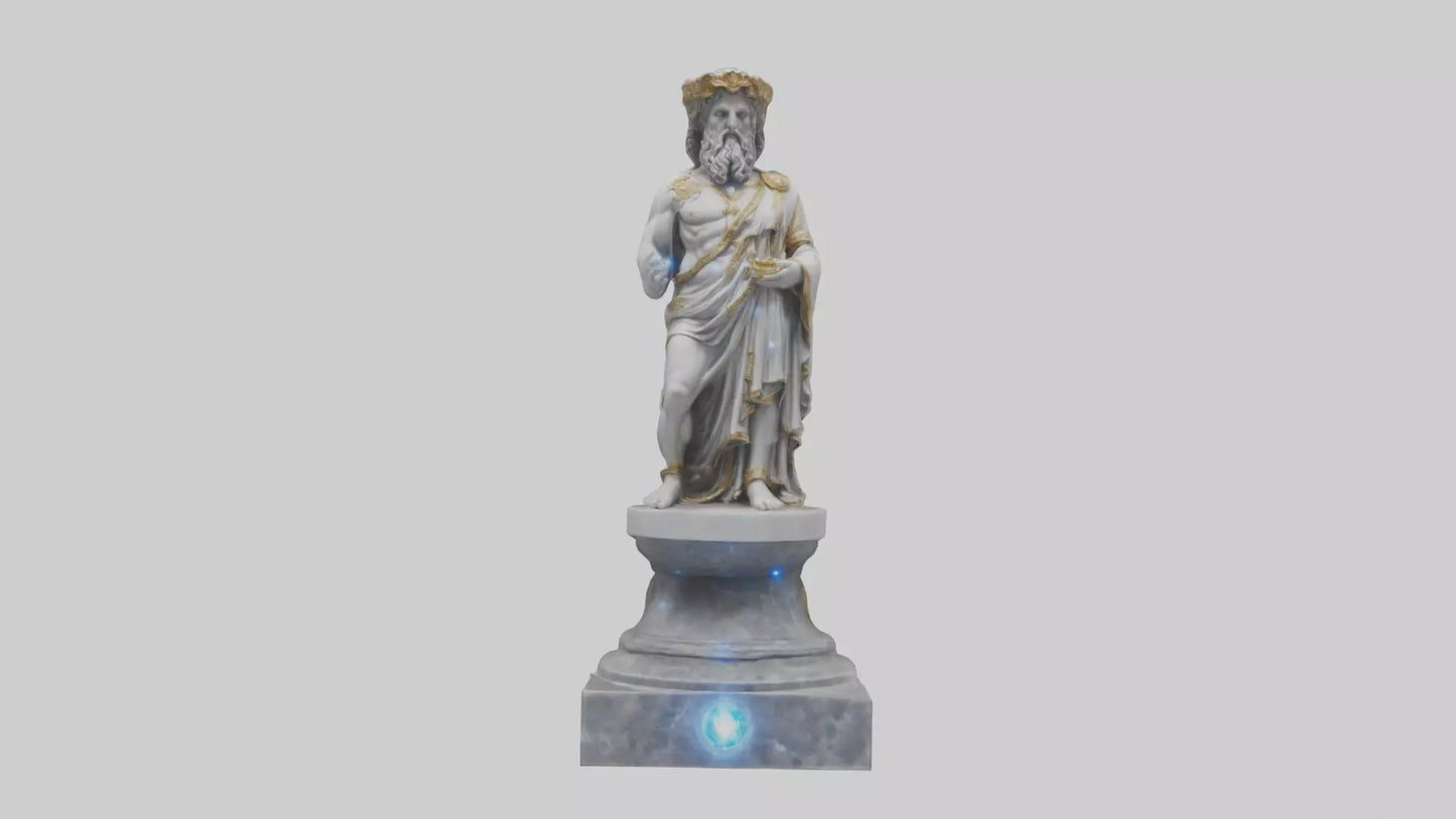 Janus God statue model VR / AR / low-poly