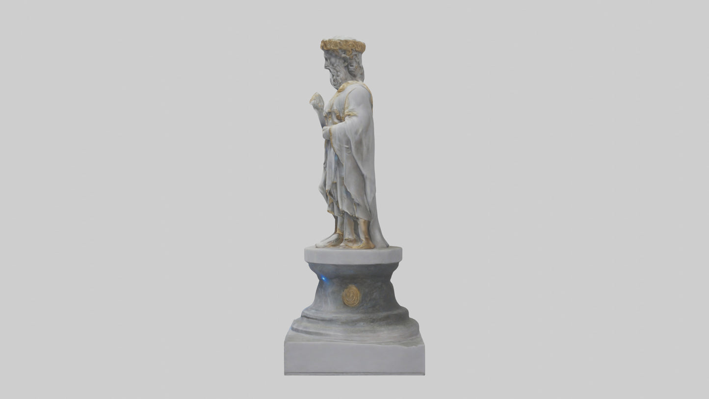 Janus God statue model VR / AR / low-poly