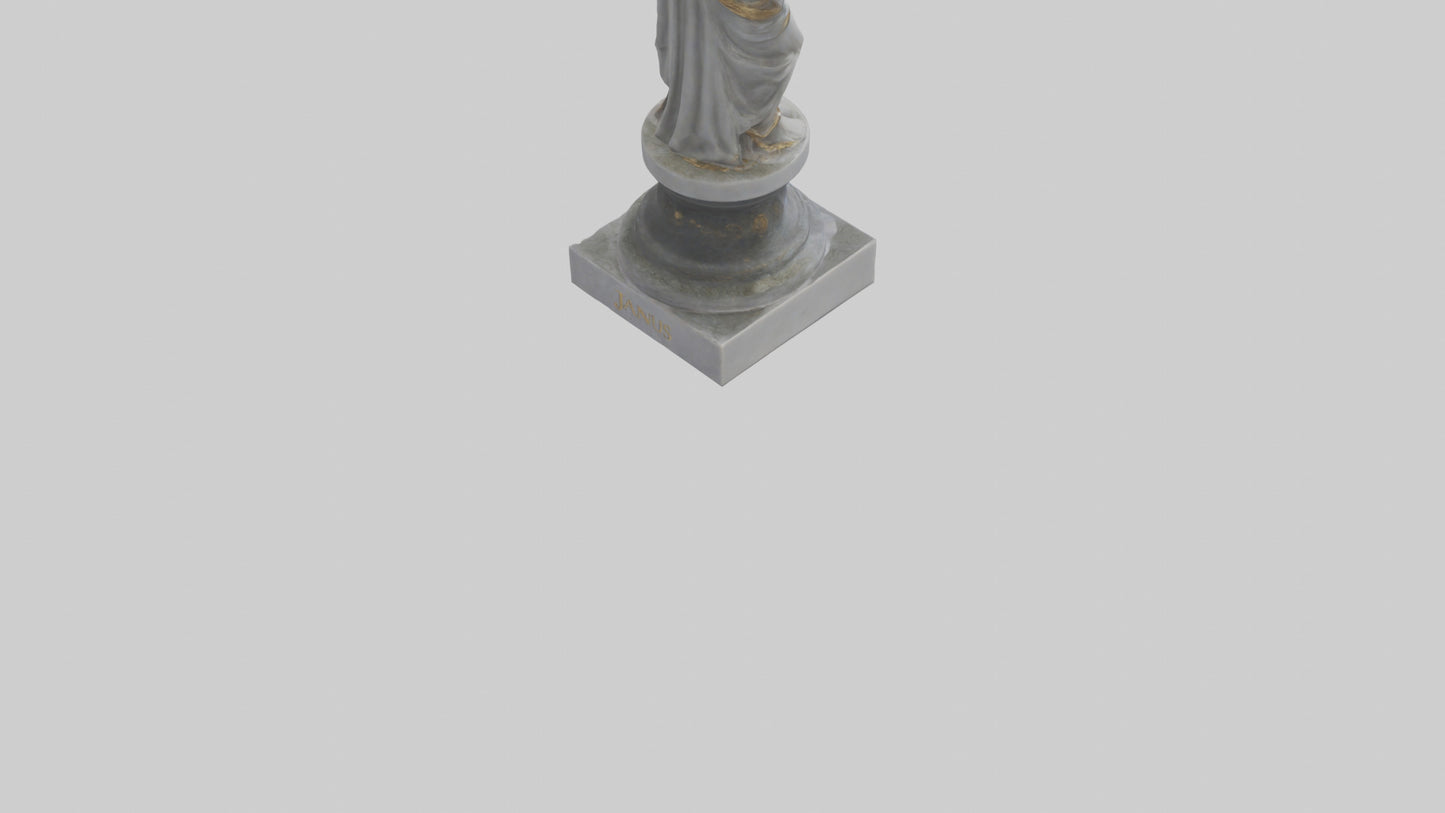 Janus God statue model VR / AR / low-poly