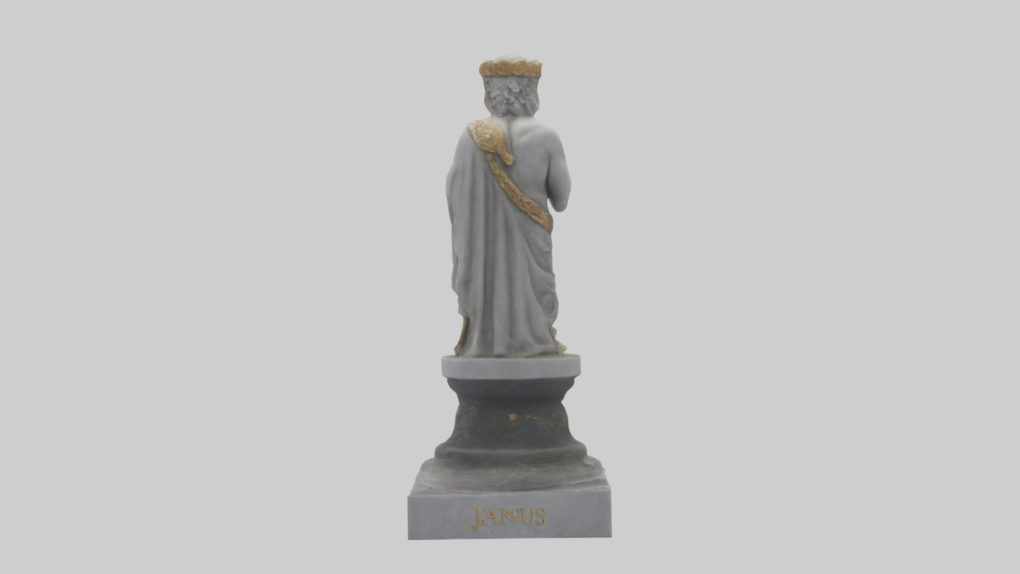 Janus God statue model VR / AR / low-poly