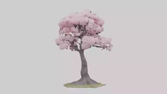 3D model Japanese Cherry Blossom tree model VR / AR / low-poly