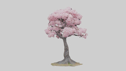 3D model Japanese Cherry Blossom tree model VR / AR / low-poly