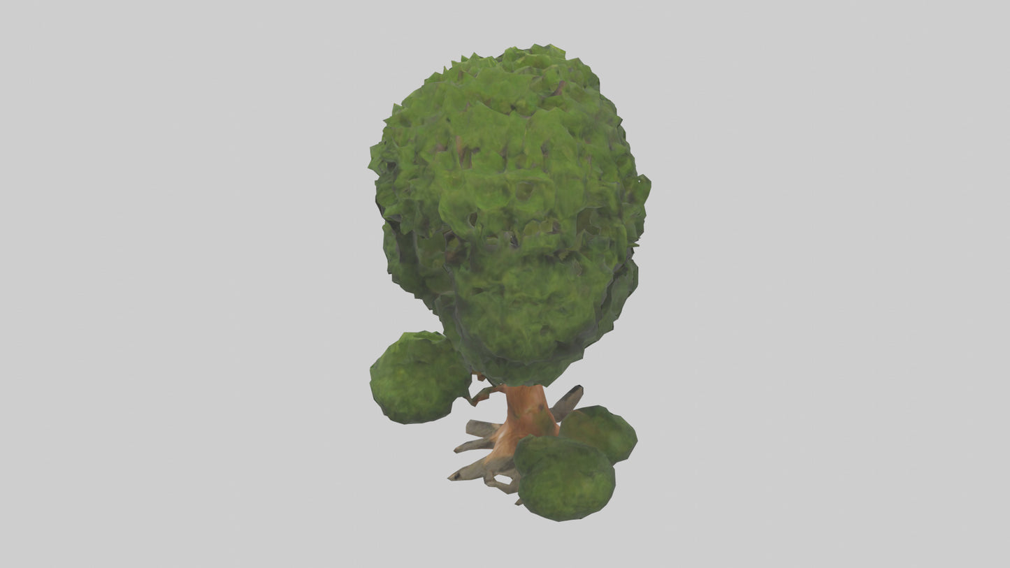 Japanese Yew tree model VR / AR / low-poly