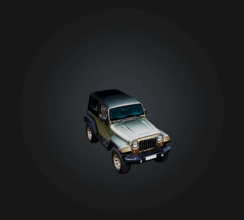 3D model jeep car 2 VR / AR / low-poly