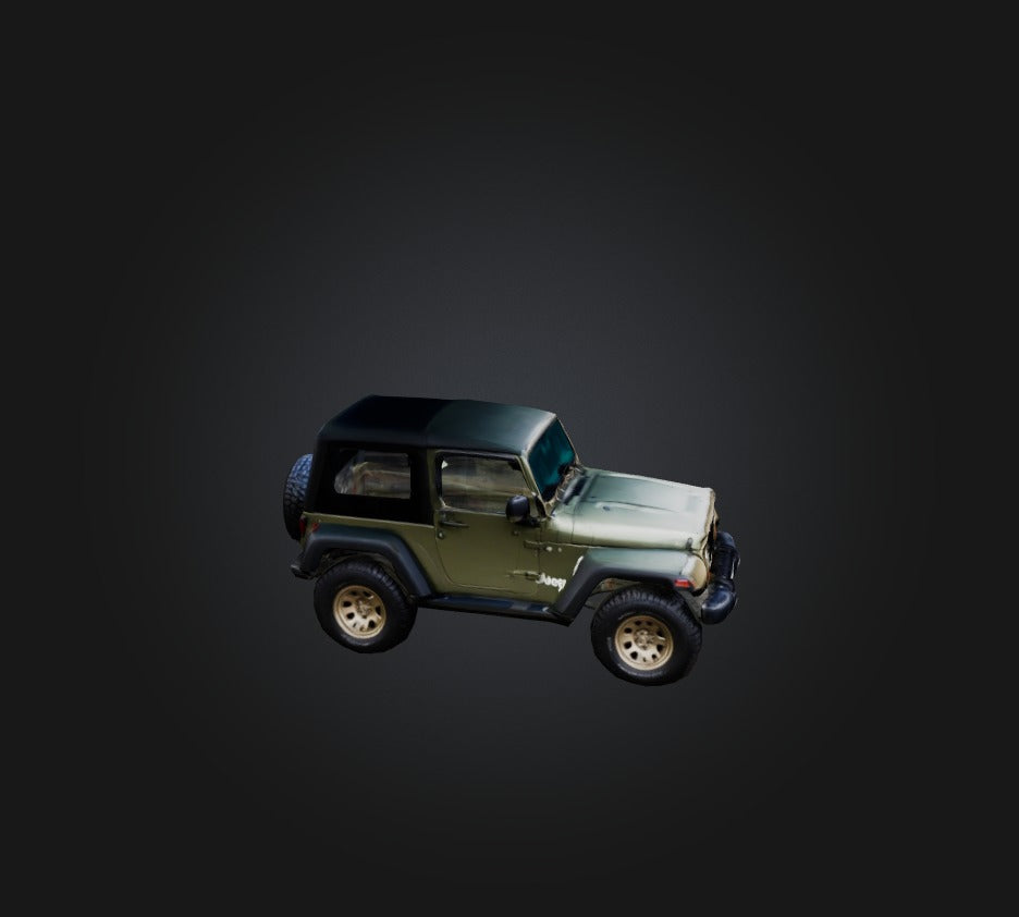 3D model jeep car 2 VR / AR / low-poly