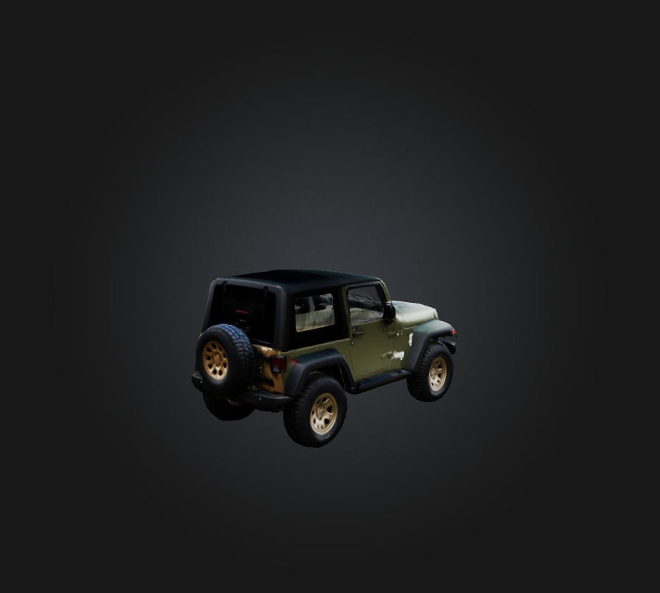 3D model jeep car 2 VR / AR / low-poly