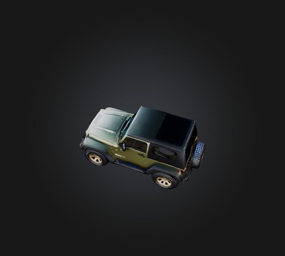 3D model jeep car 2 VR / AR / low-poly
