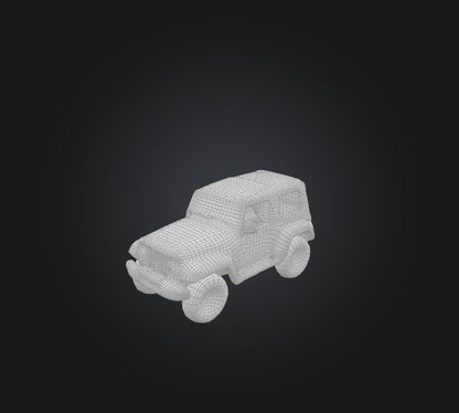 3D model jeep car 2 VR / AR / low-poly