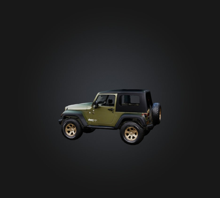 3D model jeep car 2 VR / AR / low-poly