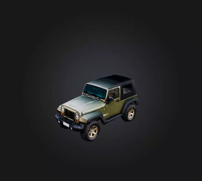 3D model jeep car 2 VR / AR / low-poly