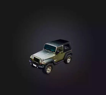 3D model jeep car 2 VR / AR / low-poly