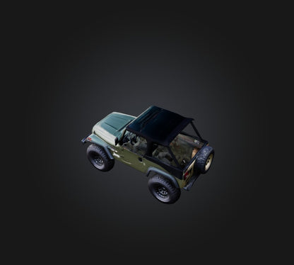 3D model jeep car VR / AR / low-poly