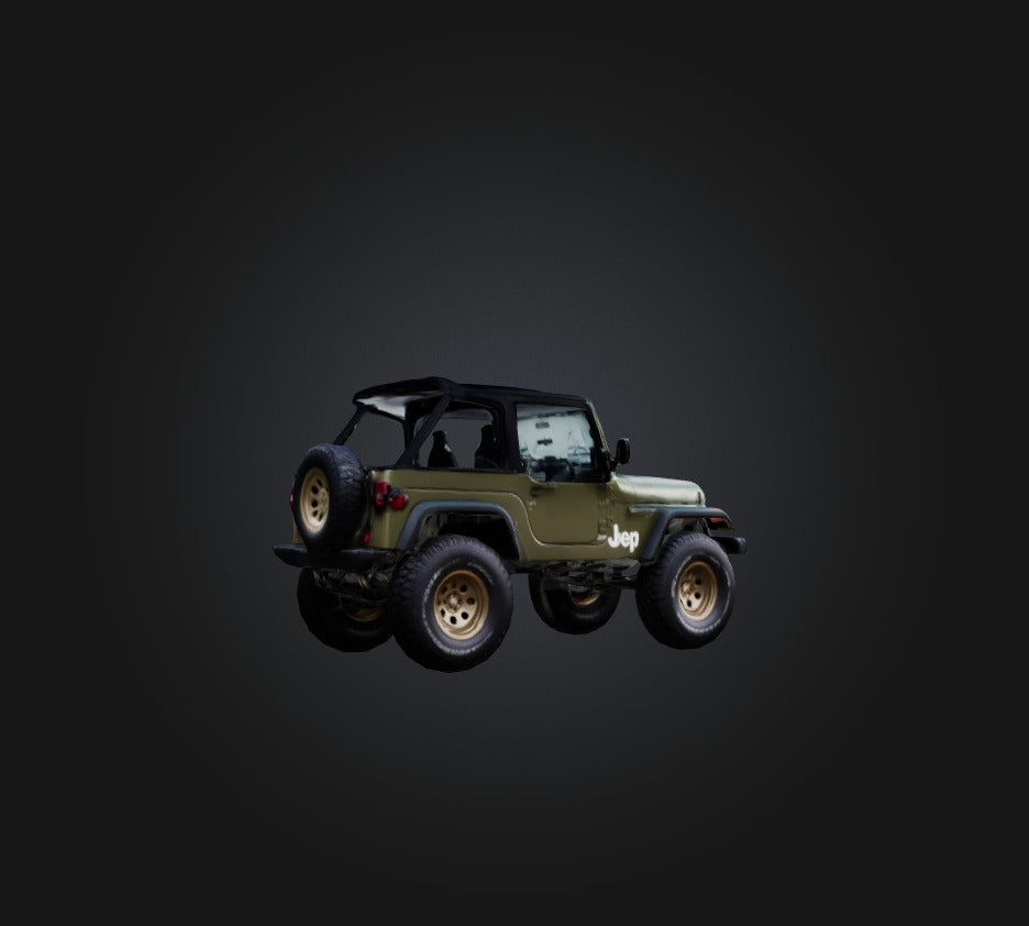 3D model jeep car VR / AR / low-poly