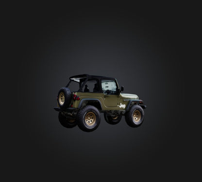 3D model jeep car VR / AR / low-poly