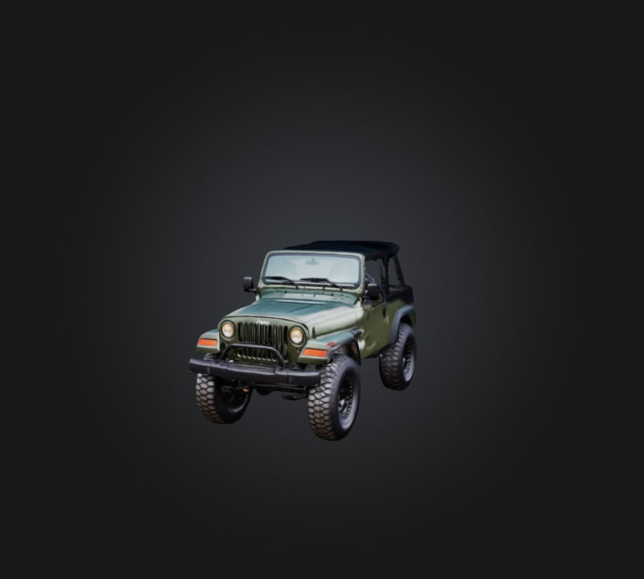 3D model jeep car VR / AR / low-poly