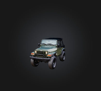 3D model jeep car VR / AR / low-poly