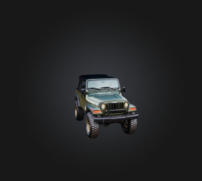 3D model jeep car VR / AR / low-poly