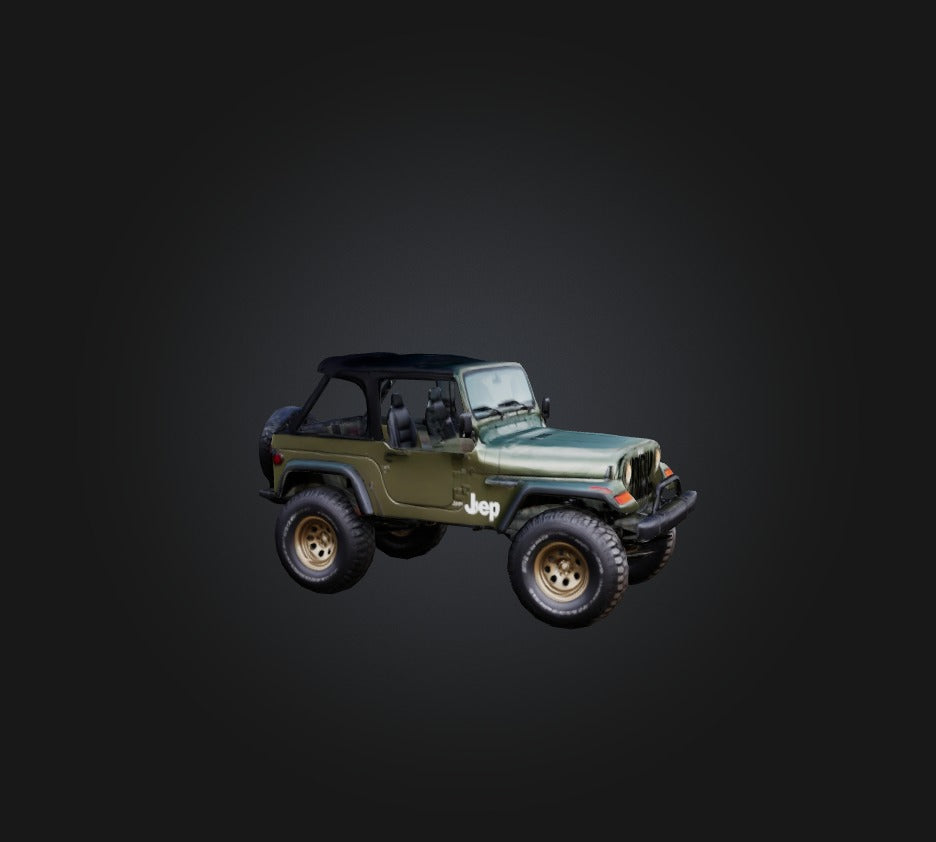 3D model jeep car VR / AR / low-poly