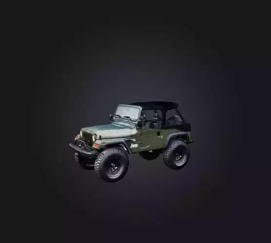 3D model jeep car VR / AR / low-poly