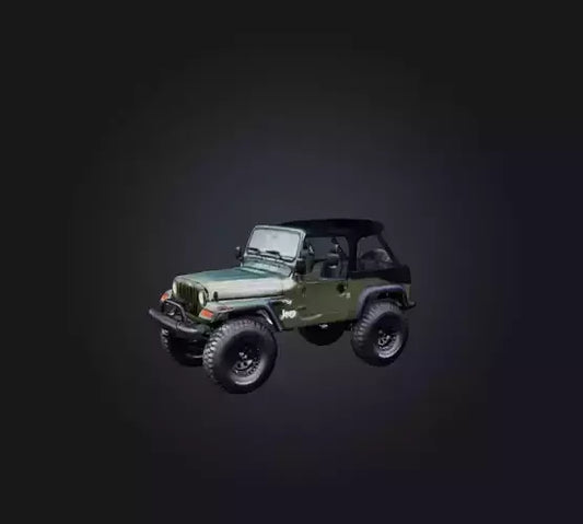 3D model jeep car VR / AR / low-poly