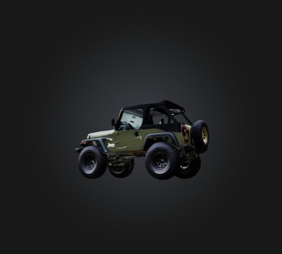 3D model jeep car VR / AR / low-poly