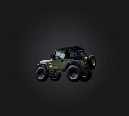3D model jeep car VR / AR / low-poly
