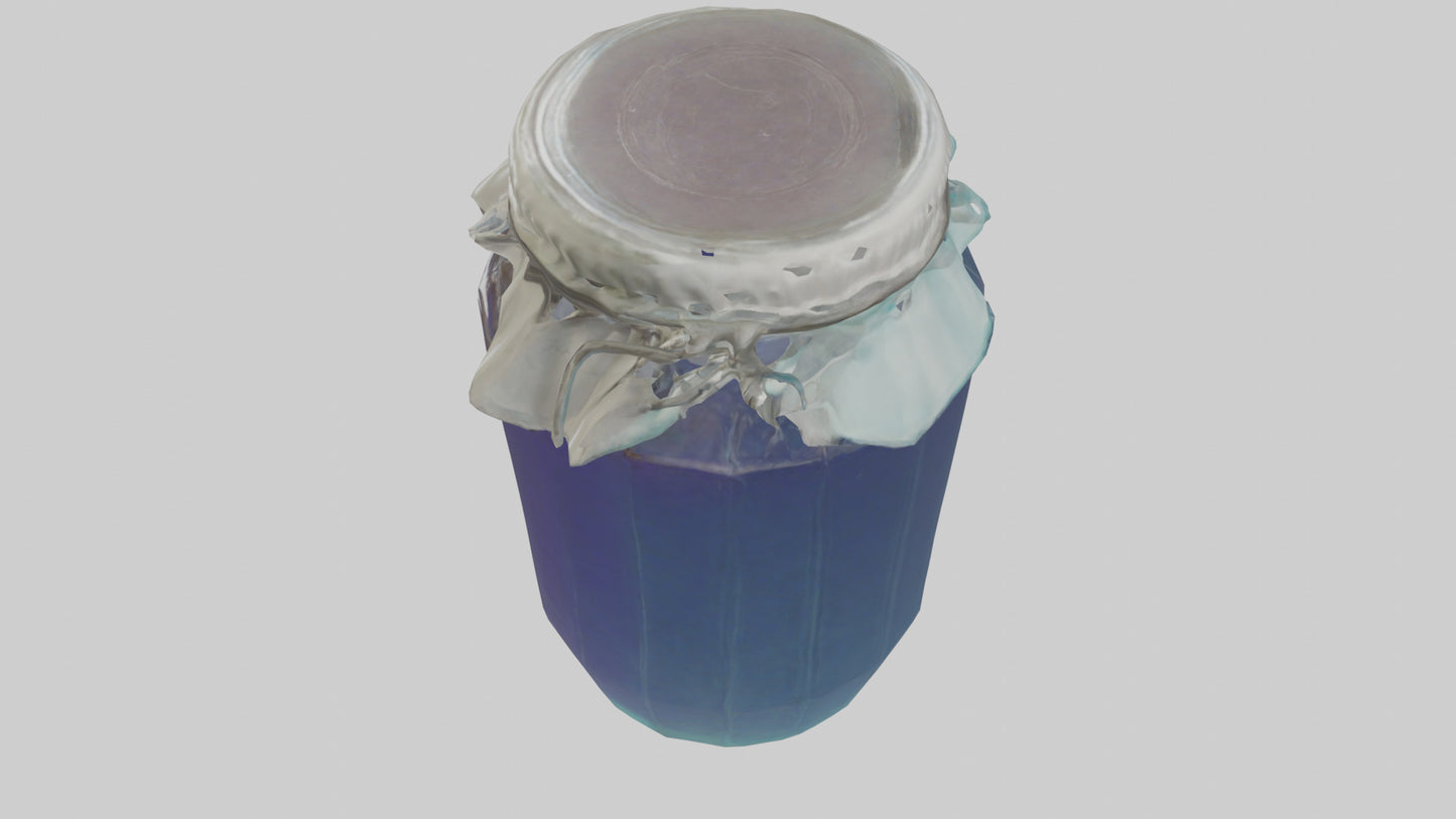 3D model Jelly Jar model VR / AR / low-poly