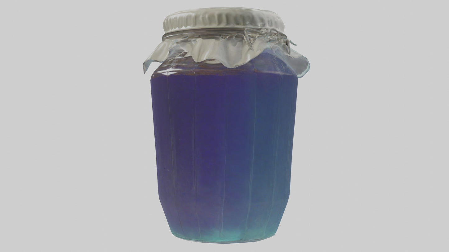 3D model Jelly Jar model VR / AR / low-poly
