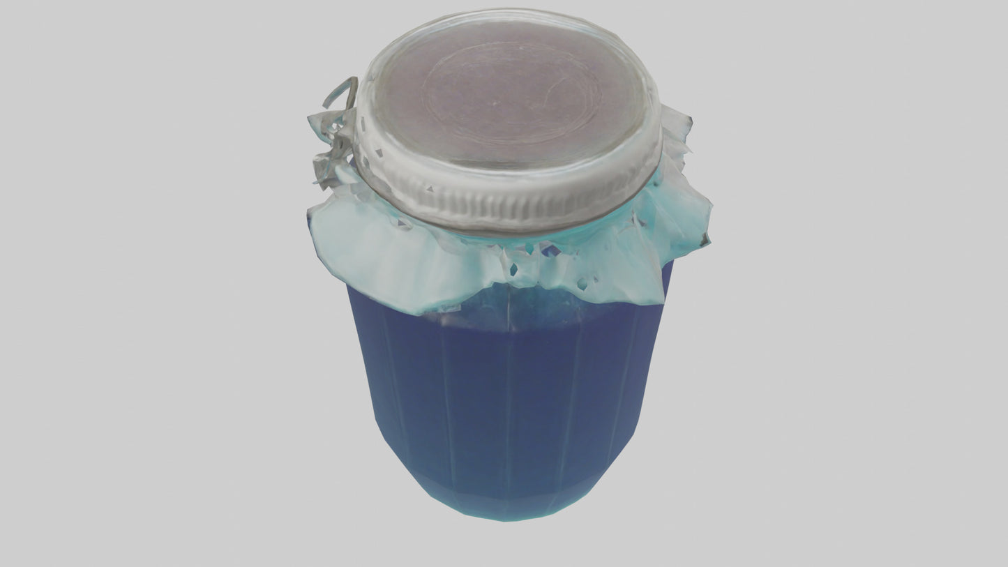 3D model Jelly Jar model VR / AR / low-poly