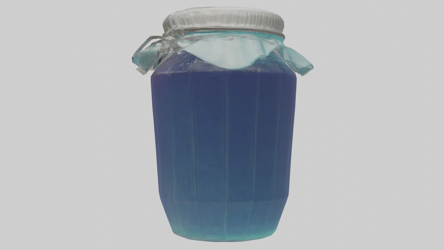 3D model Jelly Jar model VR / AR / low-poly