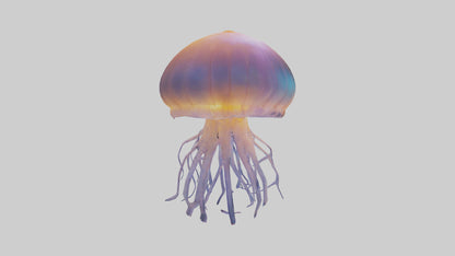 Jellyfish glowing underwater model VR / AR / low-poly
