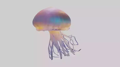 Jellyfish glowing underwater model VR / AR / low-poly