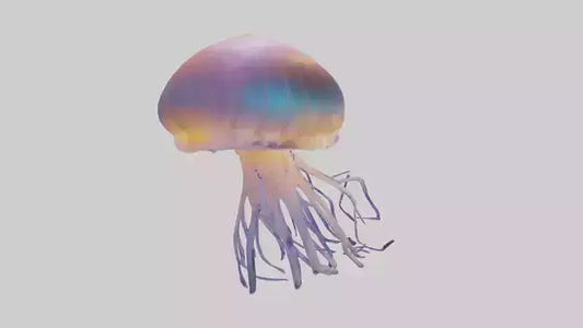 Jellyfish glowing underwater model VR / AR / low-poly