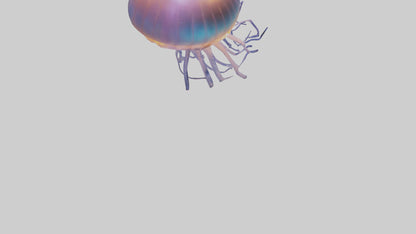 Jellyfish glowing underwater model VR / AR / low-poly