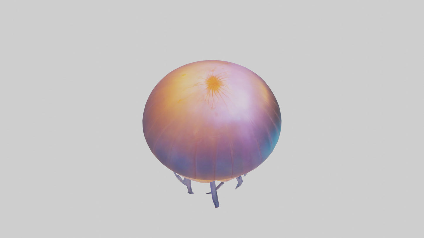 Jellyfish glowing underwater model VR / AR / low-poly