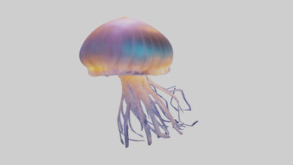 Jellyfish glowing underwater model VR / AR / low-poly