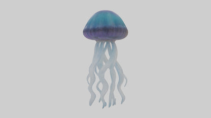 3D model Jellyfish statue model VR / AR / low-poly