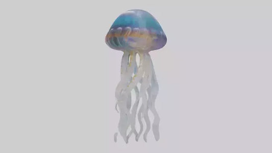 3D model Jellyfish statue model VR / AR / low-poly