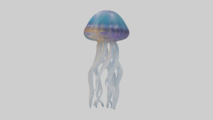 3D model Jellyfish statue model VR / AR / low-poly