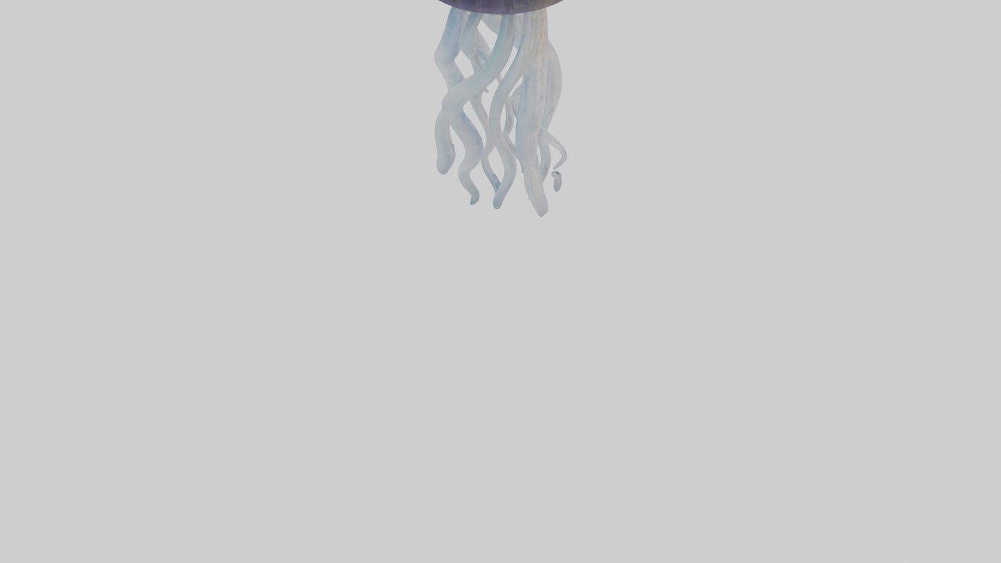 3D model Jellyfish statue model VR / AR / low-poly