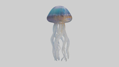 3D model Jellyfish statue model VR / AR / low-poly