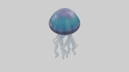 3D model Jellyfish statue model VR / AR / low-poly